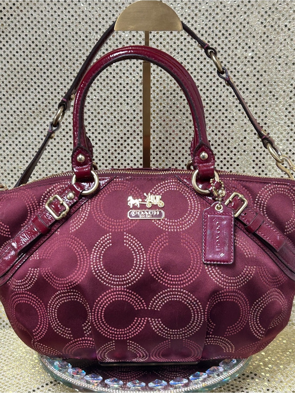 Coach Madison Sophia Satchel with Top Handles Approx. 15 x 10 x 3